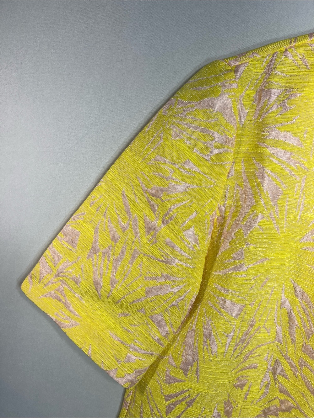 Tuckernuck Yellow/Pale Pink Jacquard Culebra Tunic Caftan Dress XXS NWT! - Picture 5 of 11